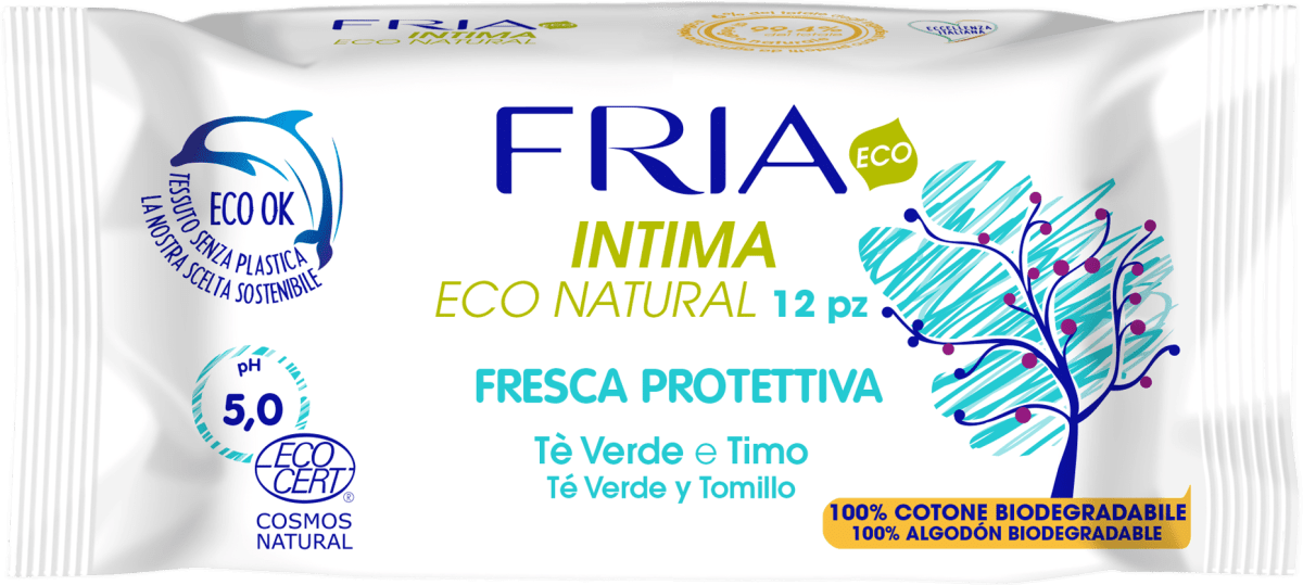 FRIA Intima Eco Natural Salviette intime fresche protettive, 12 pz Acquisti  online sempre convenienti