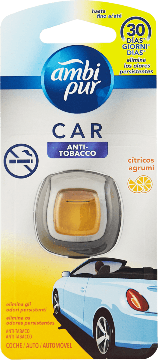 ambi pur Deodorante per auto anti-tabacco agli agrumi, 1 pz Acquisti online  sempre convenienti