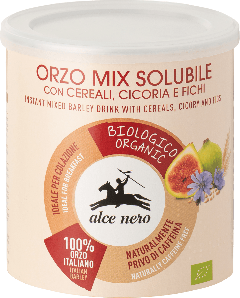 alce nero Orzo mix solubile con cereali, cicoria e fichi, 125 g Acquisti  online sempre convenienti