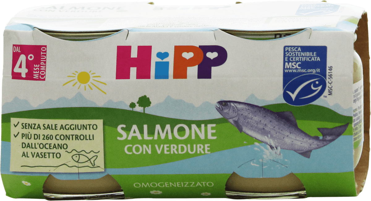 HIPP Omogeneizzato salmone con verdure, 160 g Acquisti online