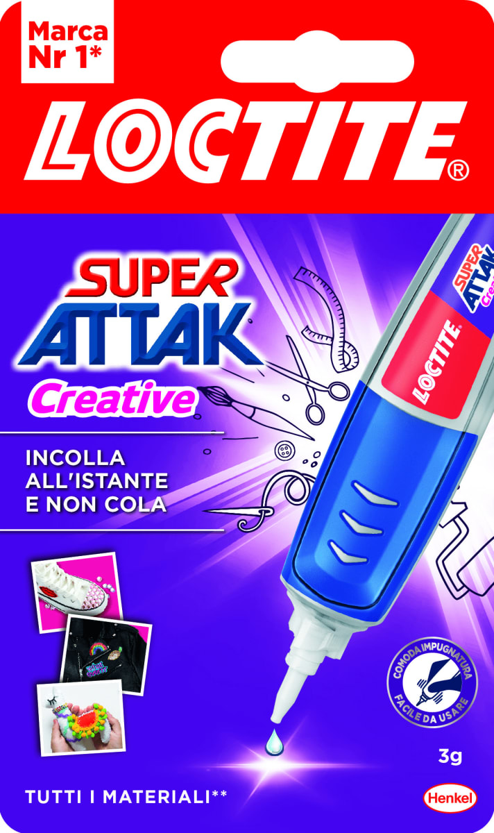 Loctite Super Attack Creative colla istantanea con applicatore a penna, 3 g  Acquisti online sempre convenienti