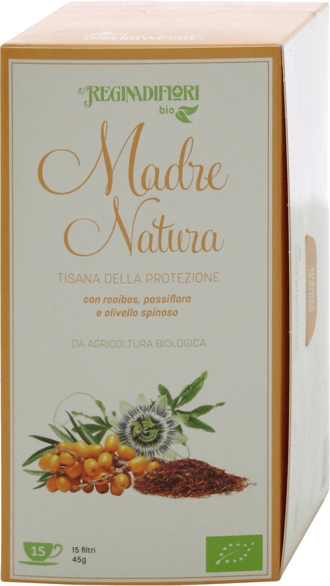 REGINADIFIORI Tisana biologica della protezione Madre Natura con rooibos,  passiflora e olivello spinoso, 45 g Acquisti online sempre convenienti