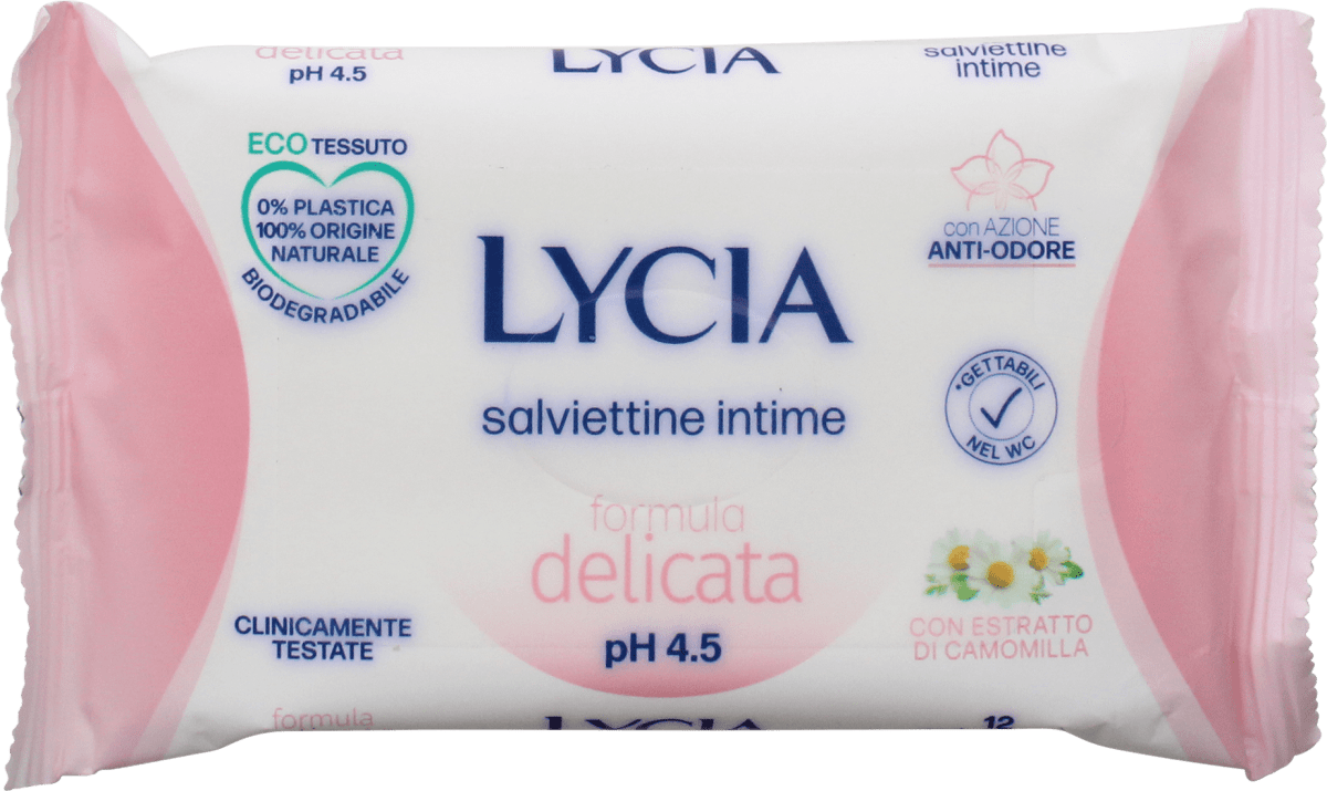 LYCIA Salviette Intime Lenitive, 12 pz Acquisti online sempre convenienti