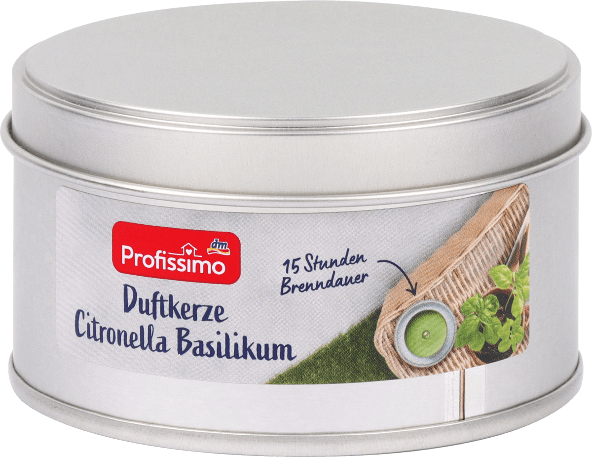 Profissimo Mirisna sveća u metalnoj kutijici citronela sa bosiljkom
