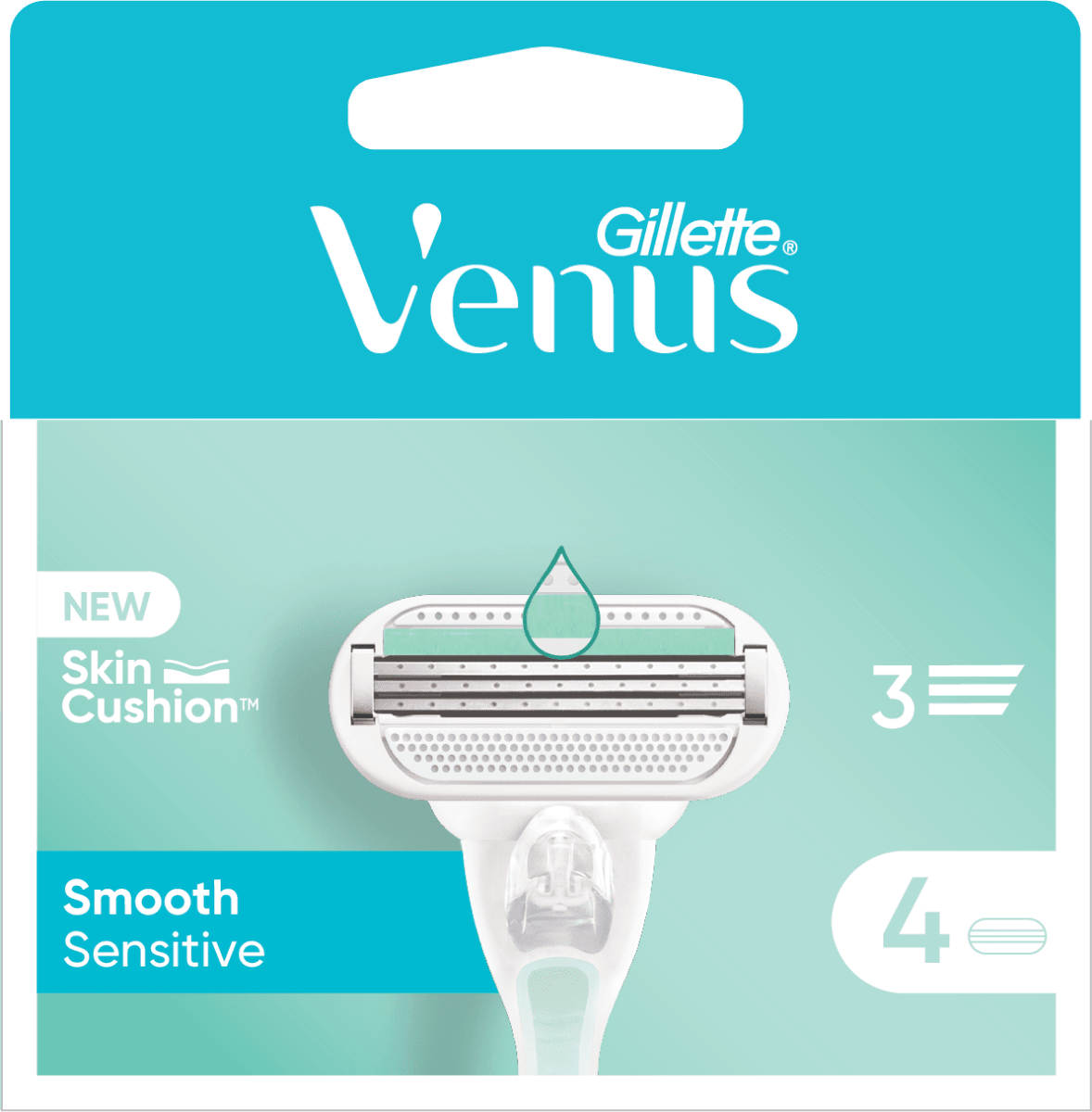 Gillette Venus Venus Smooth Sensitive 4 lamette di ricambio per rasoio da  donna, 4 pz Acquisti online sempre convenienti