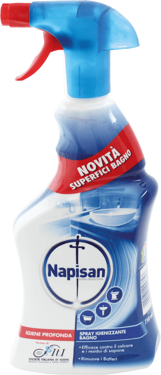 7 pz Napisan Spray Igienizzante Bagno Igiene Profonda Limone e Menta 750ml