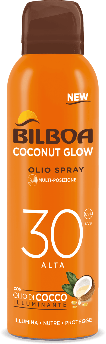 Bilboa Olio spray solare Coconut Glow SPF30, 150 ml Acquisti online sempre  convenienti