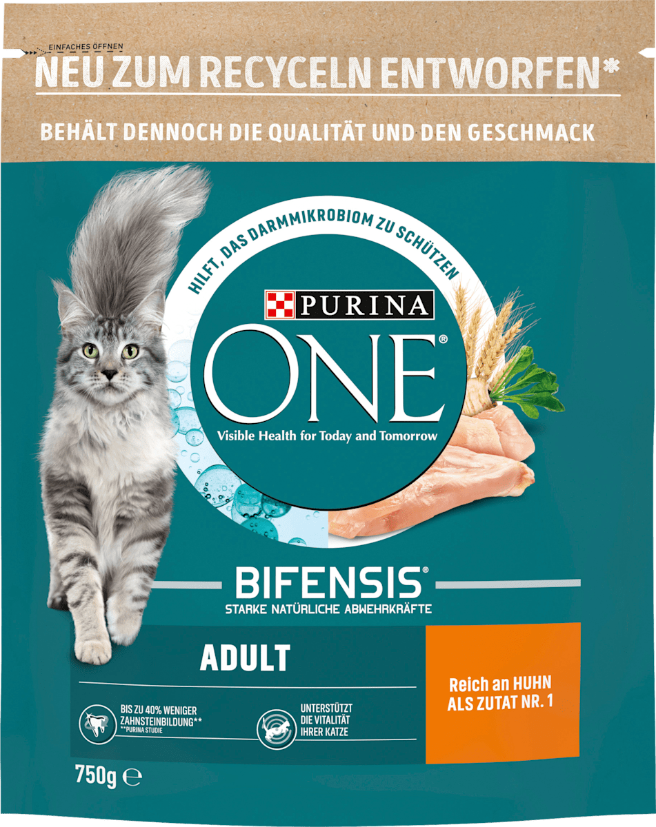 PURINA ONE Bifensis Adult Trockenfutter Huhn 750 g dm.at