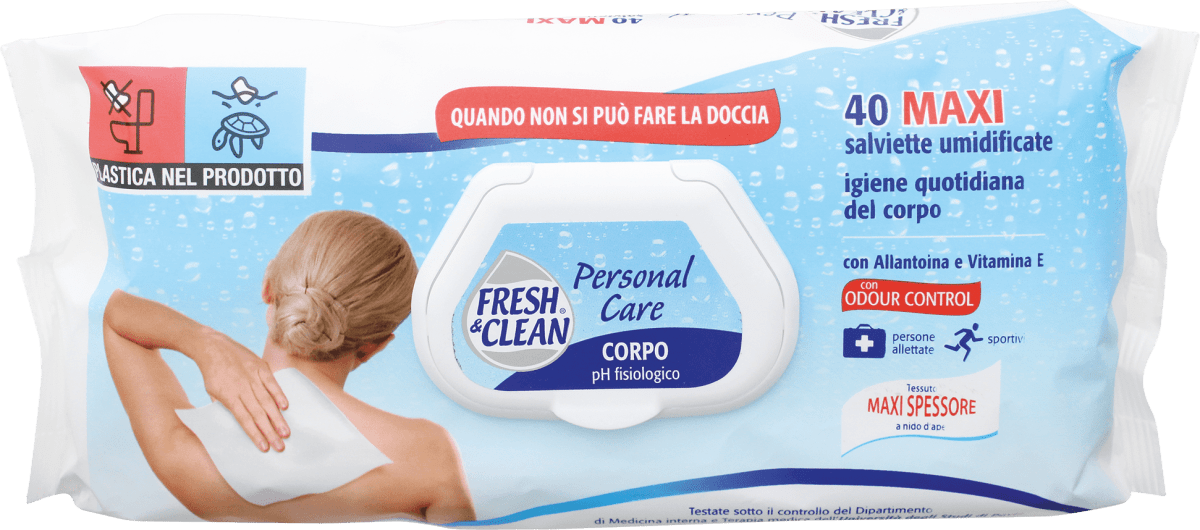 FRESH & CLEAN Salviette umidificate per igiene corpo, 40 pz Acquisti online  sempre convenienti