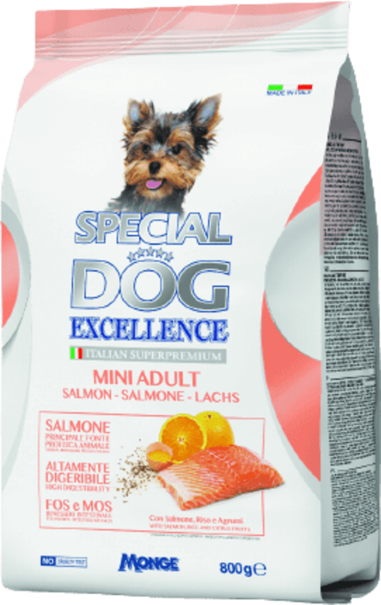 SPECIAL DOG EXCELLENCE Cibo secco per cani adulti di taglia mini con  salmone, 800 g Acquisti online sempre convenienti