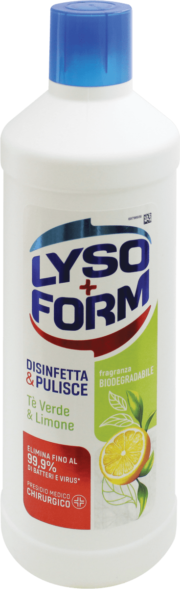 LYSOFORM Detersivo per pavimenti disinfettante tè verde e limone