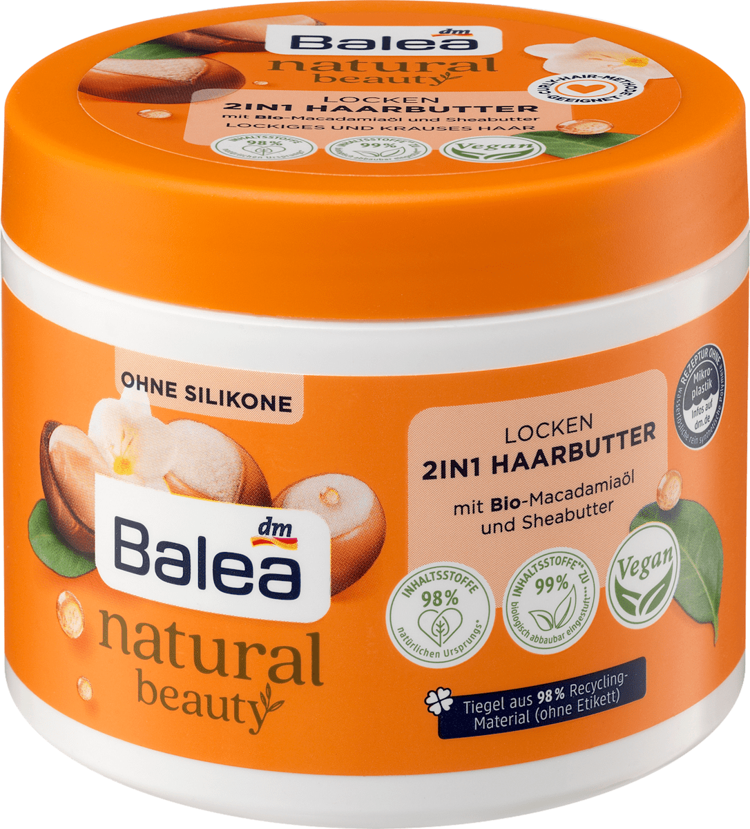 Balea Haarmaske Natural Beauty 2in1 Haarbutter Locken, 300 ml dauerhaft ...