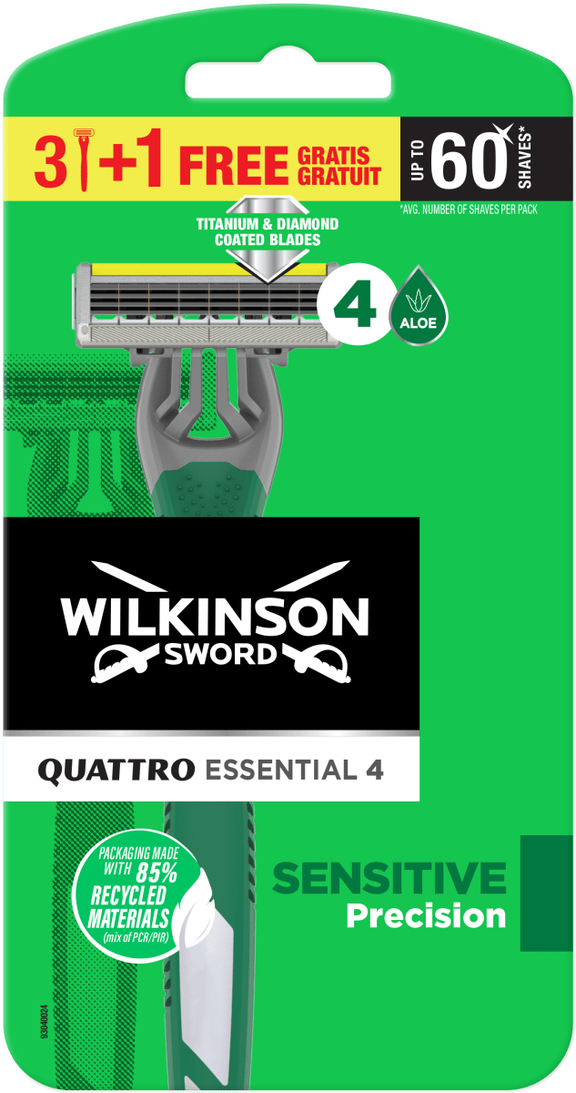 WILKINSON SWORD Rasoio usa e getta Essential 4 Sensitive, 4 pz Acquisti  online sempre convenienti