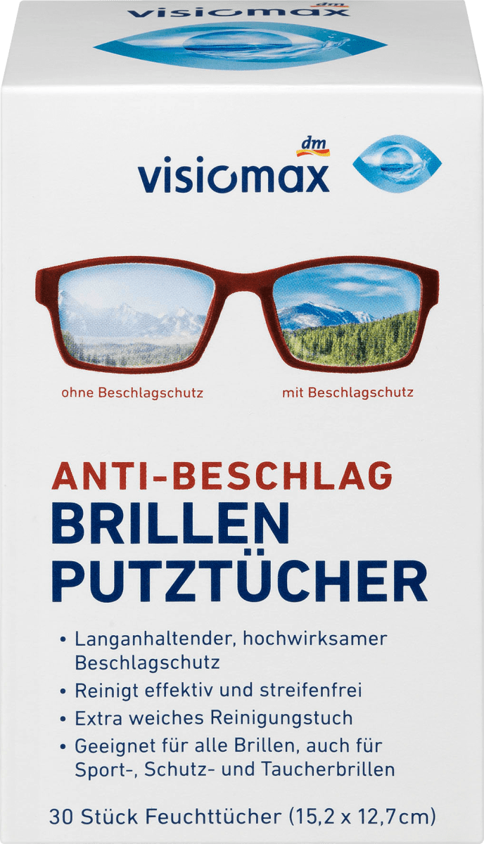 VISIOMAX Anti-Beschlag Brillen-Putztücher, 30 St dauerhaft günstig online  kaufen