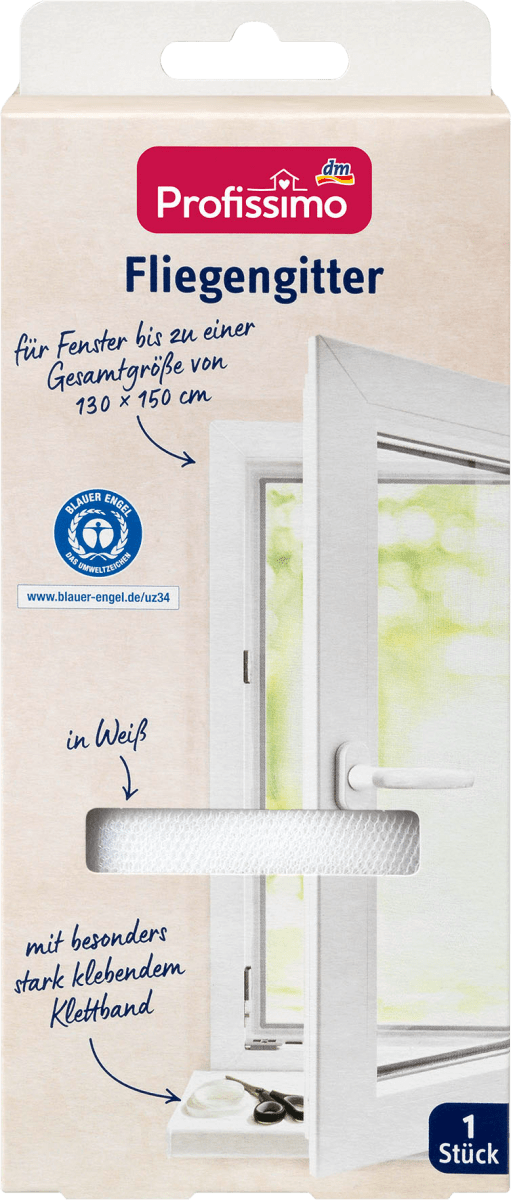 DECARETA Fliegengitter Fenster Magnet Weiss Mückenschutz