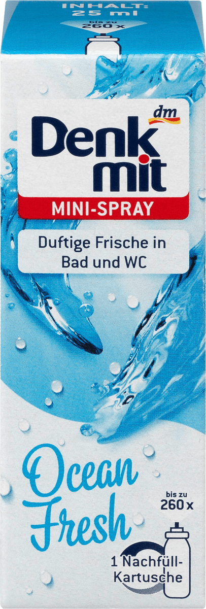 Denkmit Lufterfrischer Mini-Spray Ocean Fresh Nachfüllpack, 25 ml
