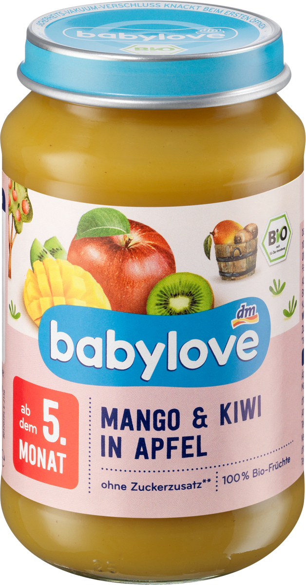 babylove Purea di frutta con mela, mango e kiwi, 190 g Acquisti online  sempre convenienti