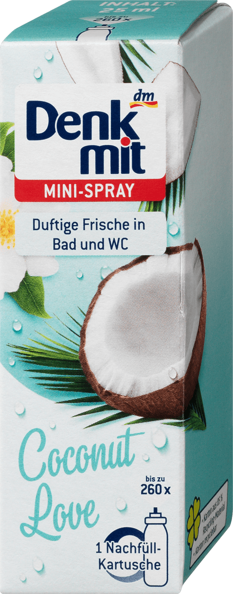Denkmit Mini-Spray Coconut Love Nachfüllkartusche, 25 ml
