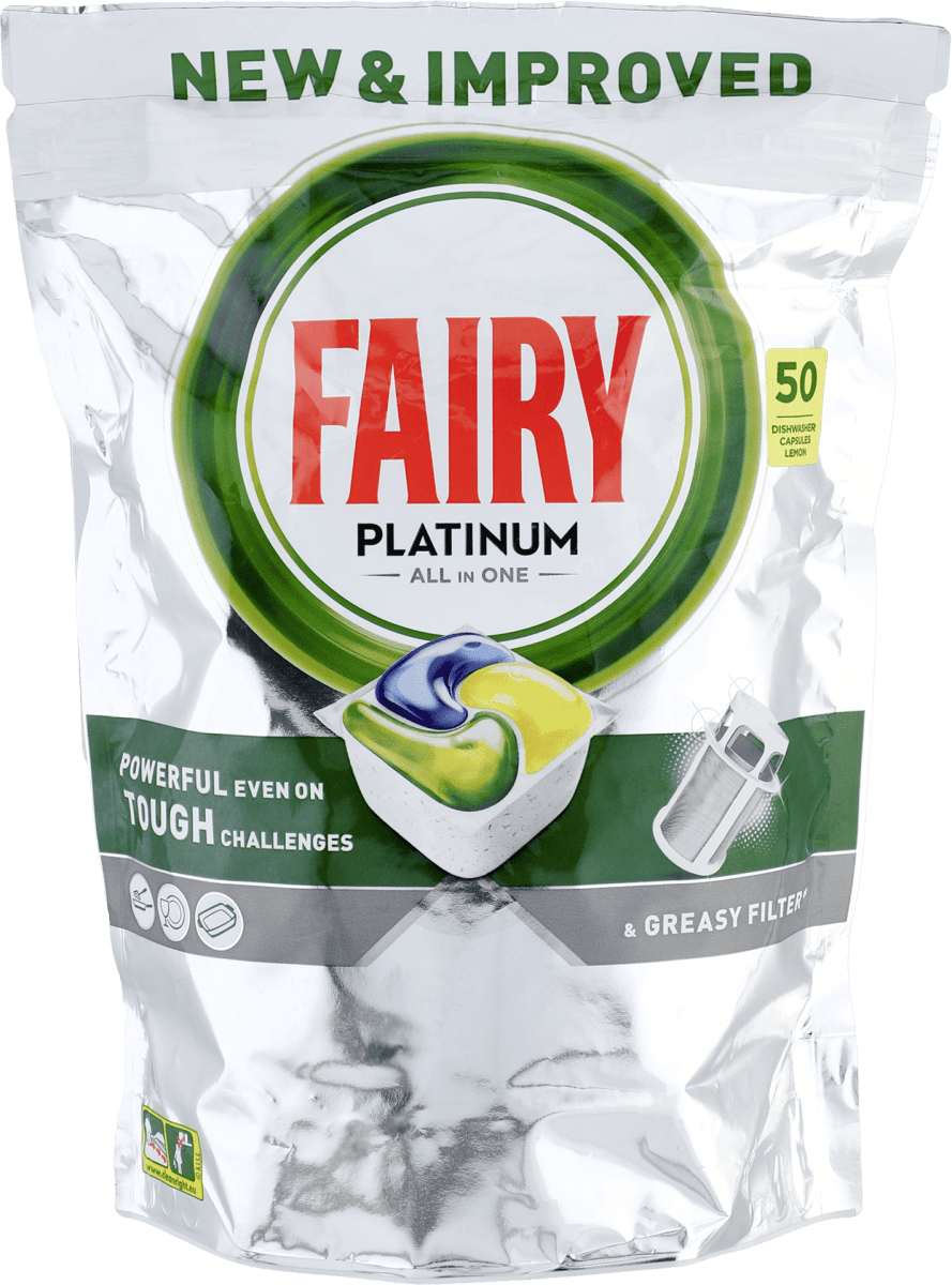 Fairy Platinum Plus All In One Kapsułki do Zmywarki Lemon 11 Sztuk