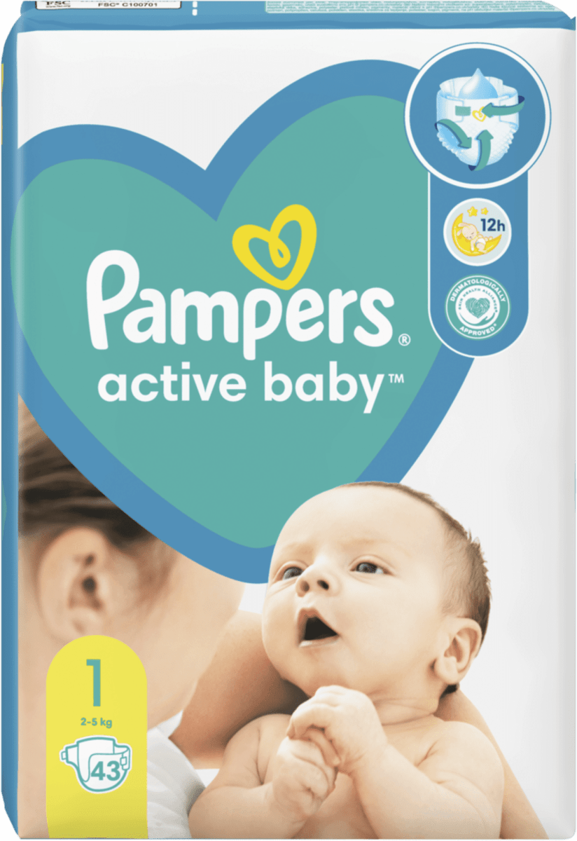 Pampers Pieluchy Active Baby 1 43 szt. kupuj w zawsze korzystnych cenach dm.pl