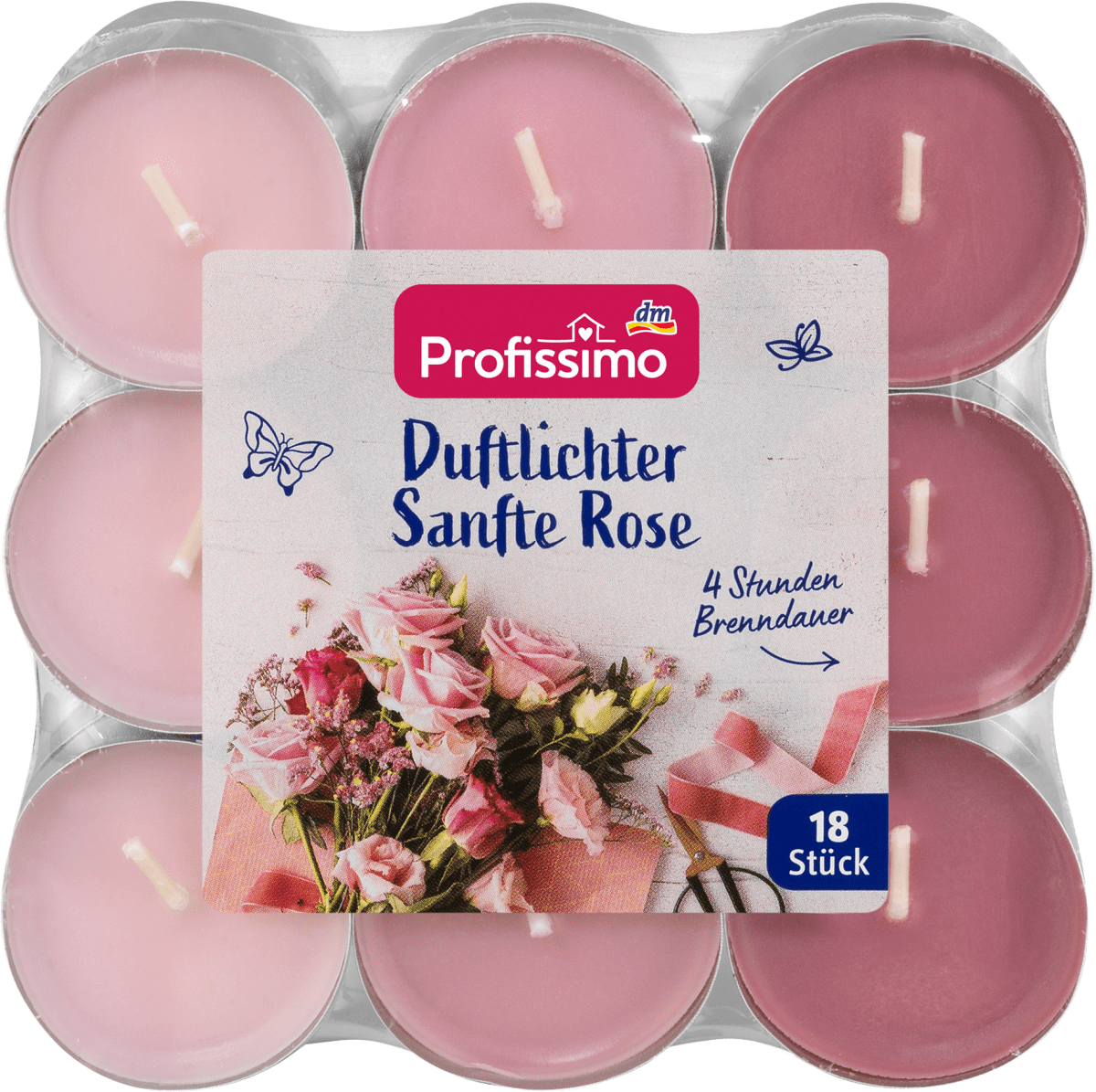 Profissimo Candele al profumo di rosa, 18 pz Acquisti online
