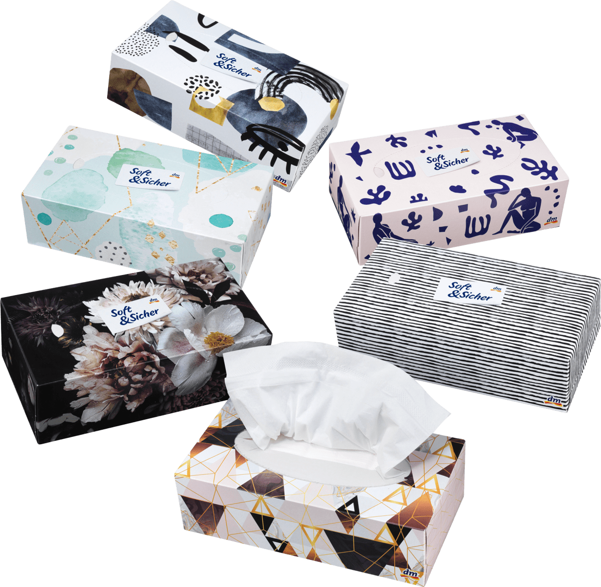 Soft&Sicher Taschentücher Box Design, 100 St dauerhaft günstig