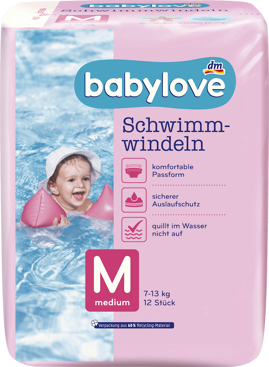 babylove Pelene za kupanje M (7 13 kg), 12 kom. trajno povoljna online kupnja dm.hr