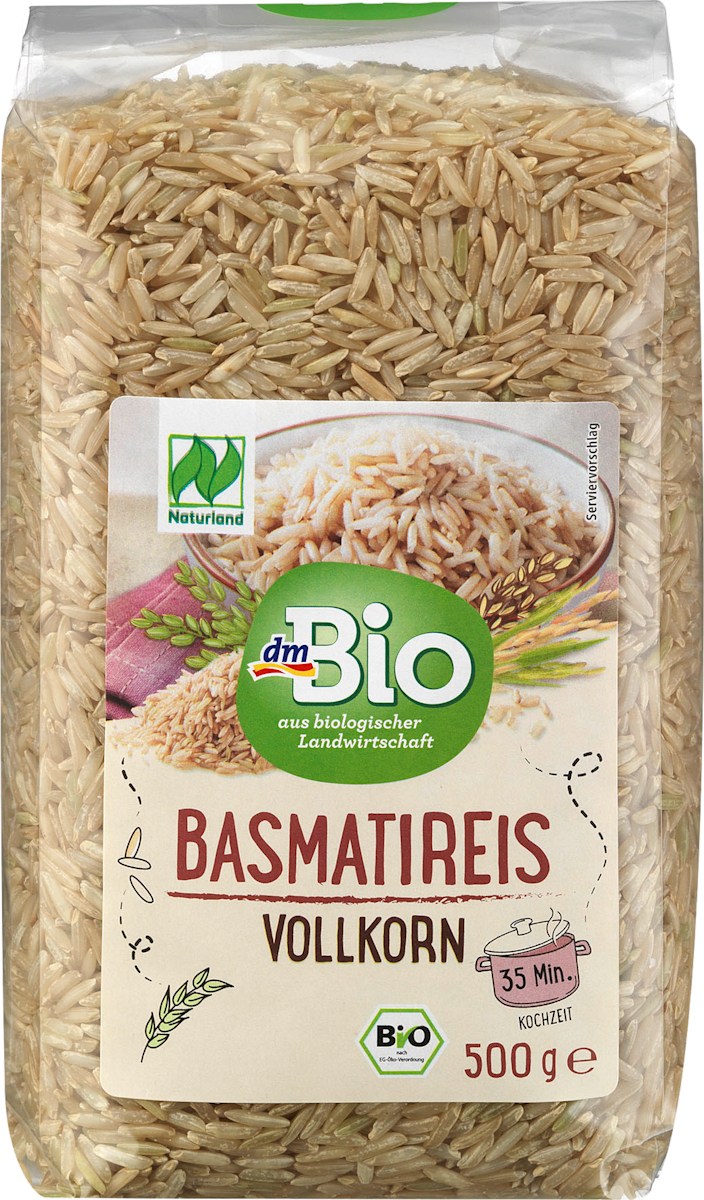 dmBio Reis, BasmatiReis Vollkorn, Naturland, 500 g dauerhaft günstig