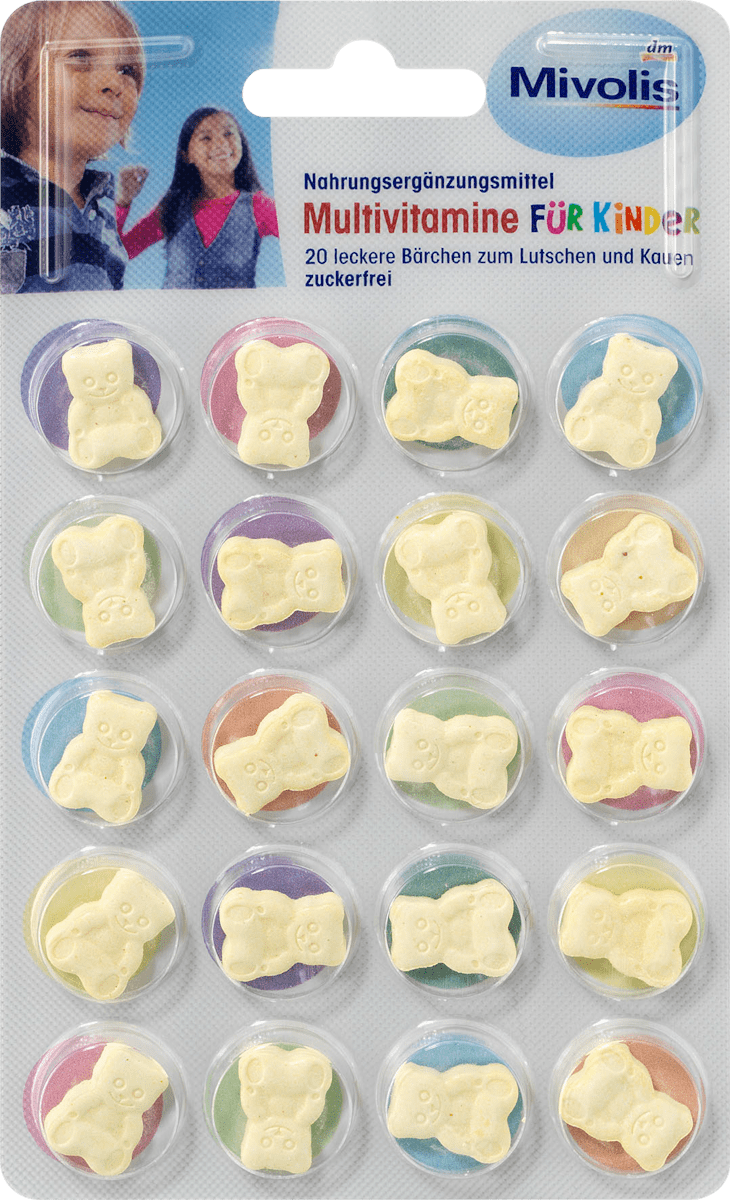 Mivolis Multivitamine für Kinder, Lutschtabletten 20 St., 14 g