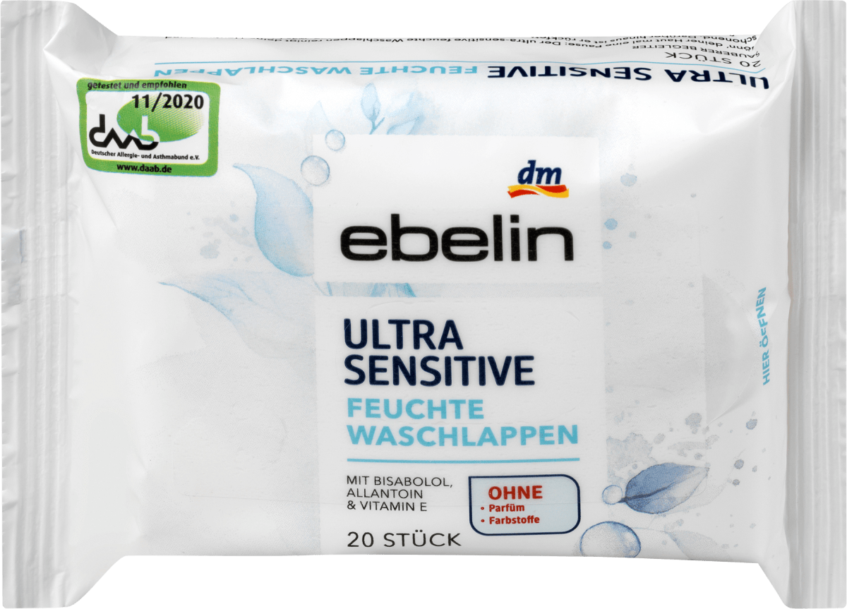 ebelin Salviette umidificate Ultra Sensitive, 20 pz Acquisti online sempre  convenienti