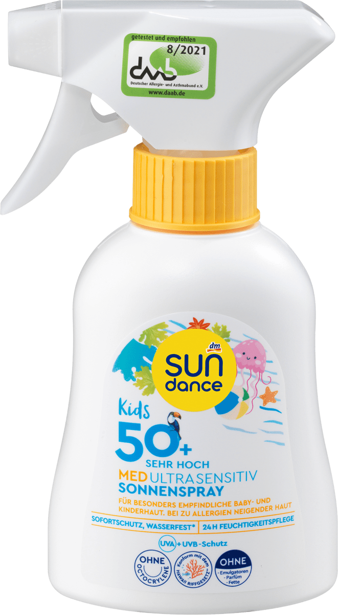 Schützendes Sonnenspray: Kinder