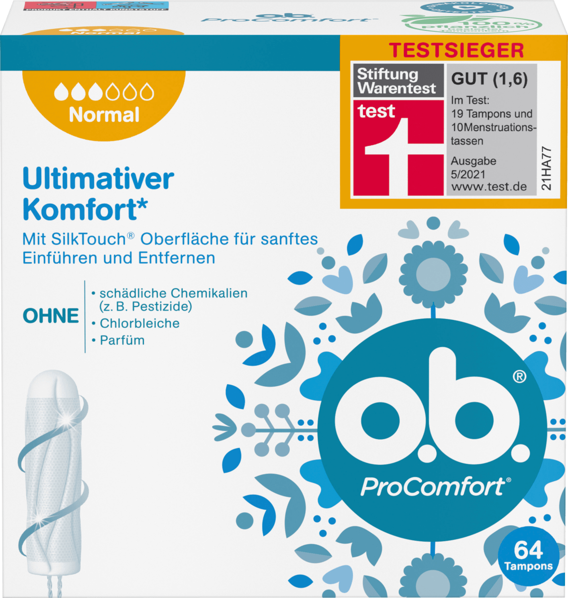 o.b. Tampons ProComfort Normal, 64 St dauerhaft günstig online kaufen