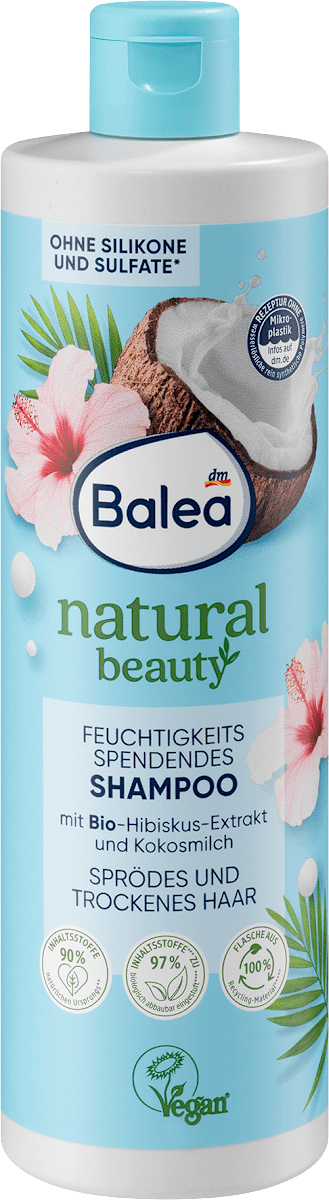 Balea Shampoo Natural Beauty Bio Hibiskus Extrakt und Cocosmilch