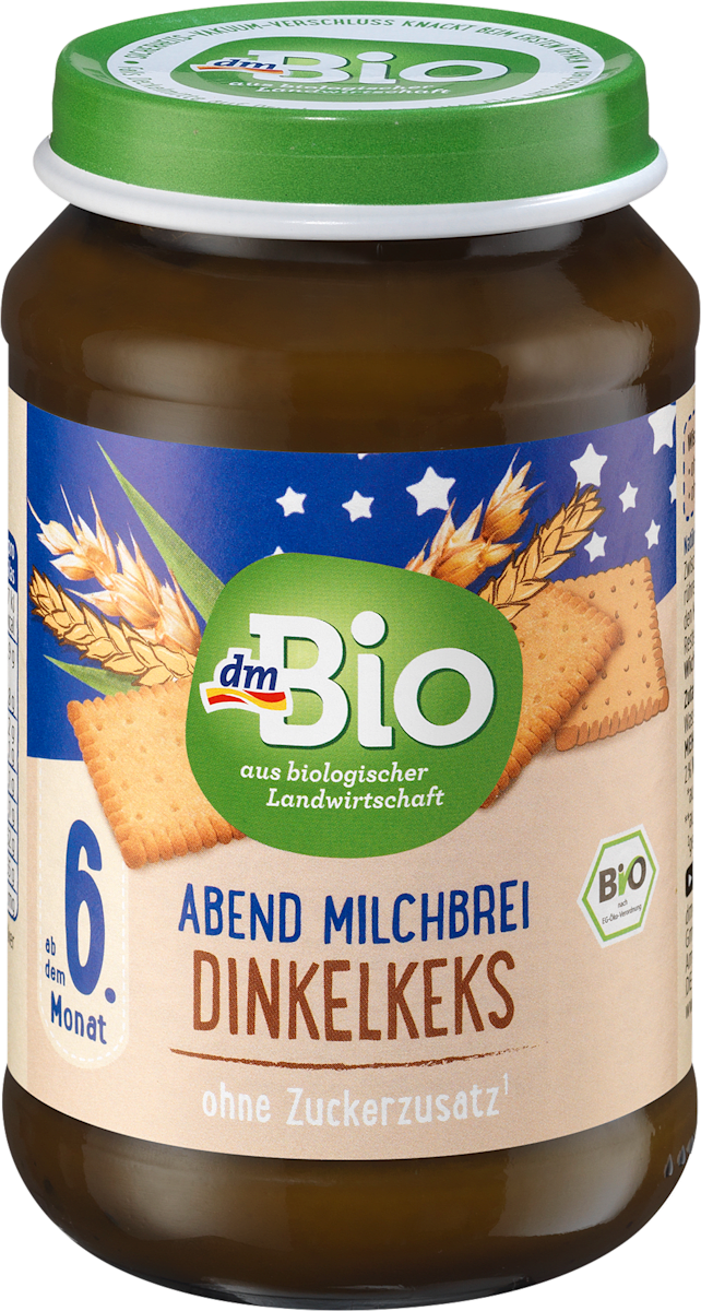 dmBio Abendbrei Milch Dinkelkeks ab dem 6. Monat, 190 g dm Dauerpreis ...
