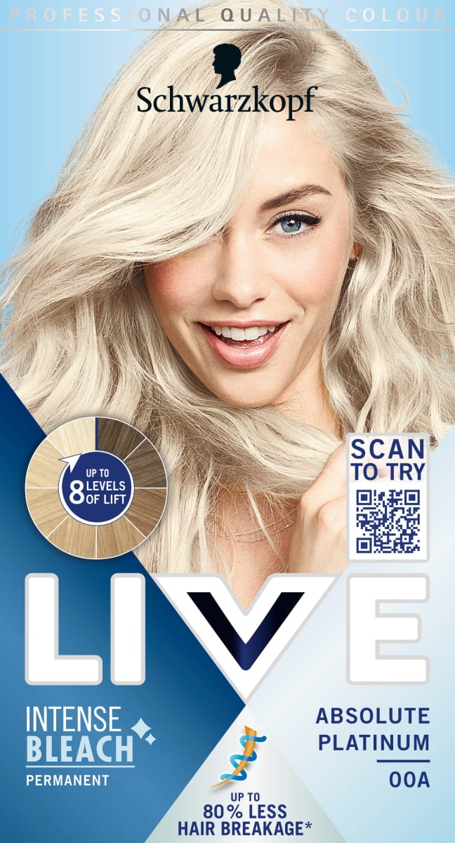 Live Intense Bleach Permanente Haarfarbe Nr. 00A Absolute Platinum, 1