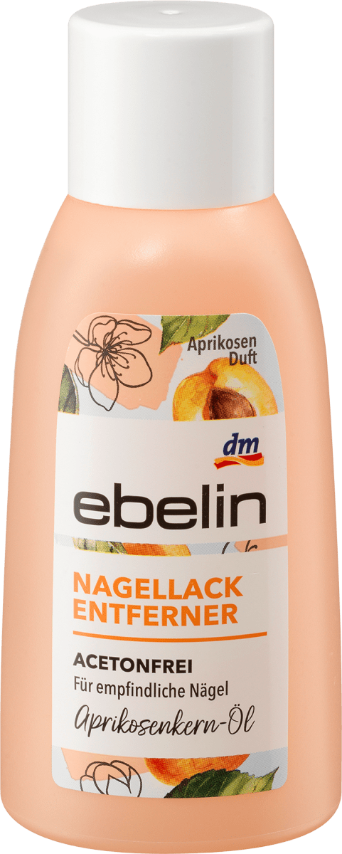 ebelin Nagellackentferner Acetonfrei Aprikosen Duft, 125 ml