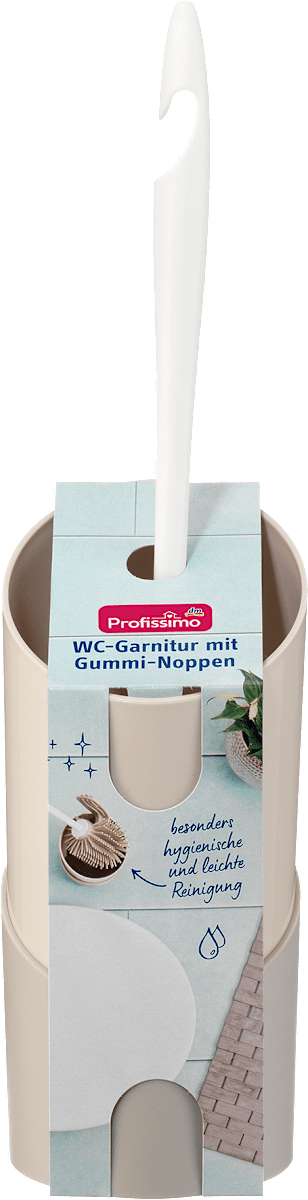 Addis - Set di scopino Rotondo in Finta Rattan, con detergente Interno, Grigio Chiaro, Toilet Set