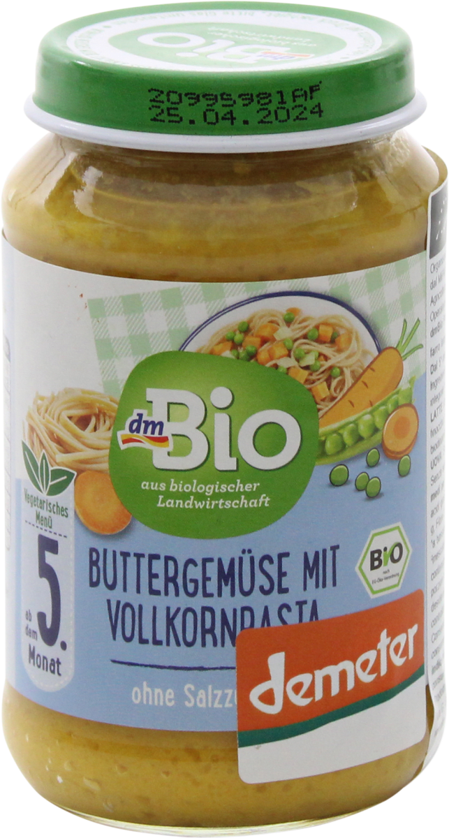 dmBio Omogeneizzato con verdure e pasta integrale, 190 g Acquisti