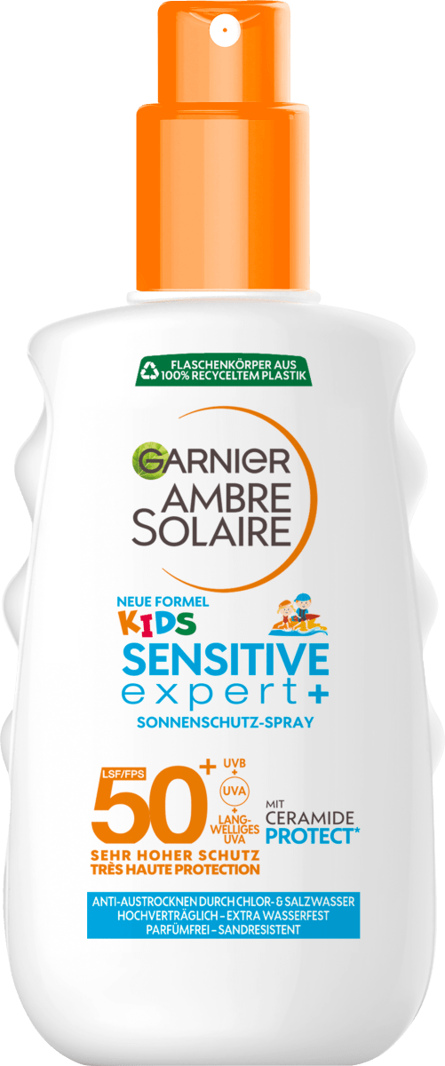 Garnier Ambre Solaire Sonnenspray Kids sensitive expert+, LSF 50+, 150 ml  dauerhaft günstig online kaufen