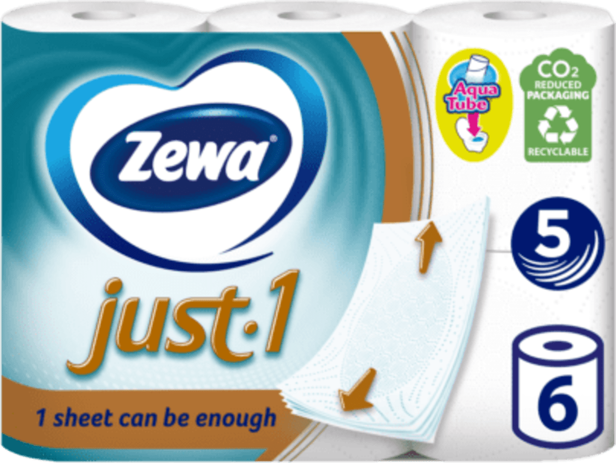 Zewa Hârtie igienică Just 1 5 straturi, 6 buc | dm.ro