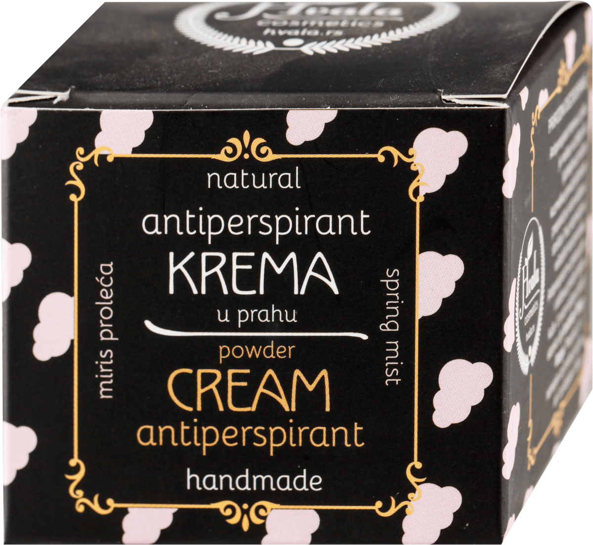 Hvala Prirodni dezodorans, antiperspirant krema u prahu miris proleća