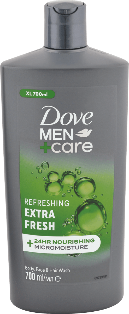 Dove Men+Care Osviežujúci sprchovací gél Extra Fresh, 700 ml trvalo ...