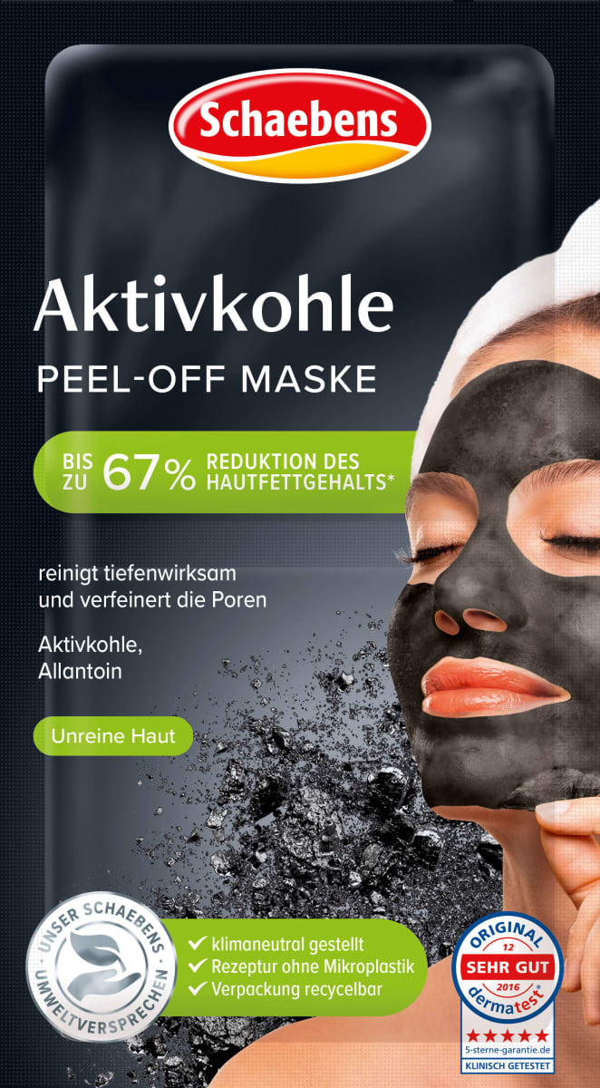 Schaebens Gesichtsmaske peel off Aktivkohle (2x8 ml), 16 ml dauerhaft  günstig online kaufen