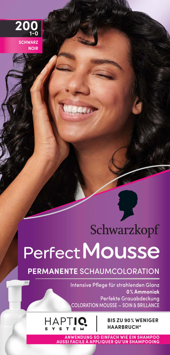Schwarzkopf Perfect Mousse Haarfarbe Schaum 200 Schwarz 1 St