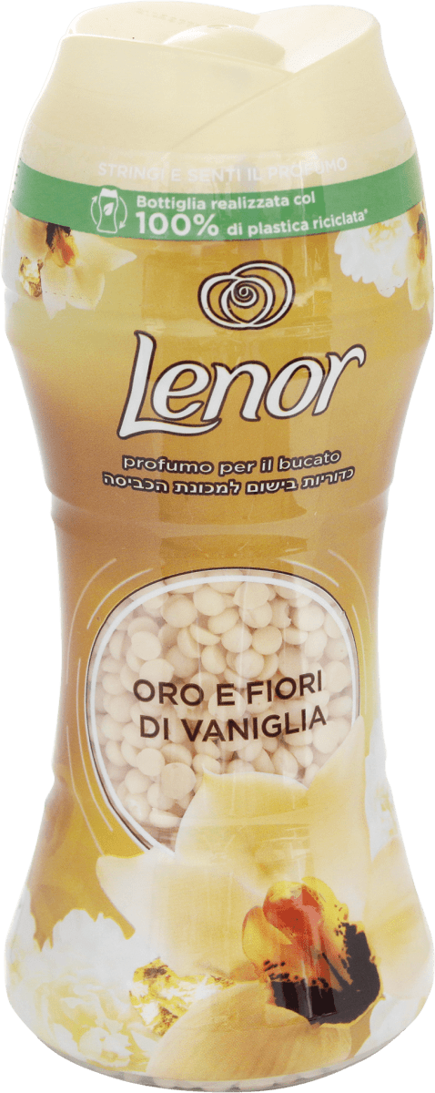 Lenor Profumo per bucato in perle oro e fiori di vaniglia, 210 g