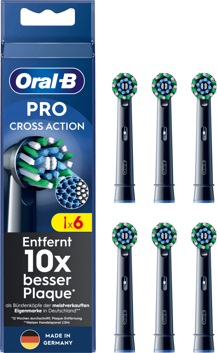 Oral-B Aufsteckbürsten PRO CrossAction schwarz, 6 St dauerhaft günstig  online kaufen