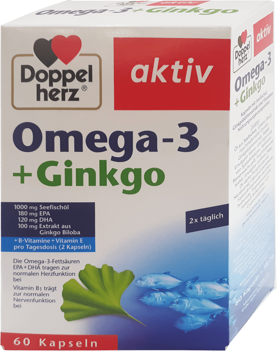 Doppelherz aktiv Omega3 + Ginkgo kapsule, 60 kom uvek povoljna online