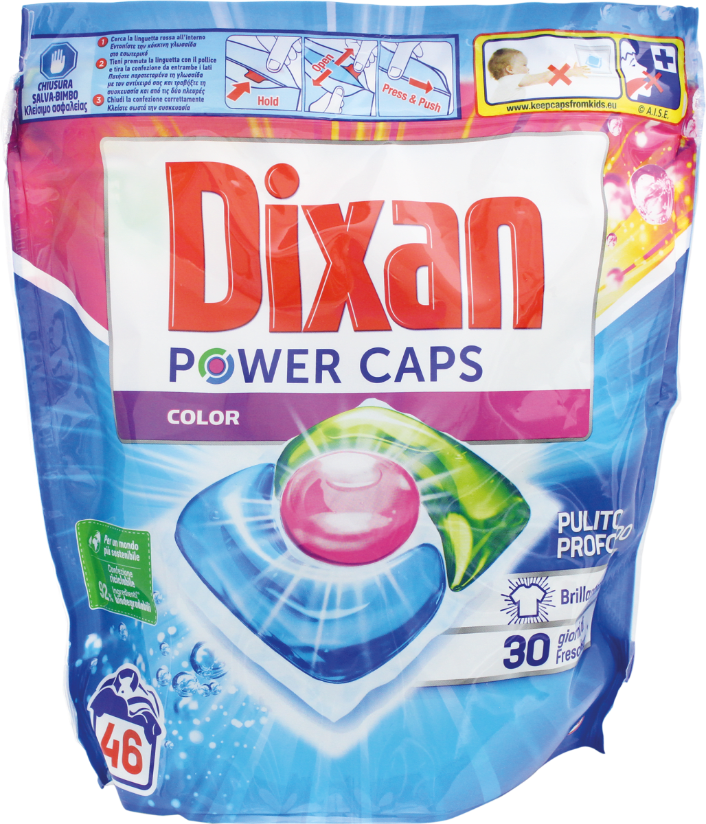 Dixan Power Caps Color, 46 pz Acquista online a prezzi convenienti dm