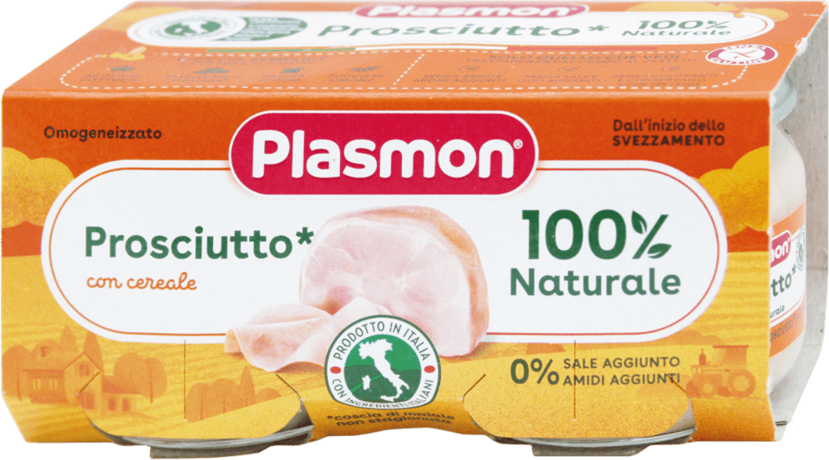 Plasmon Omogeneizzato di prosciutto con cereale, 160 g Acquisti online  sempre convenienti