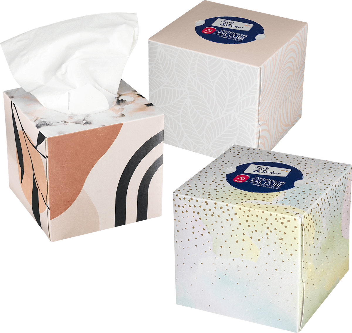 taschentuchboxen dm Soft&Sicher Taschentücher Box XXL Cube 4lagig, 70 St dauerhaft günstig